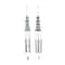 Set of 2 White Aluminum Coastal Wind Chimes, 4" x 30" Each
